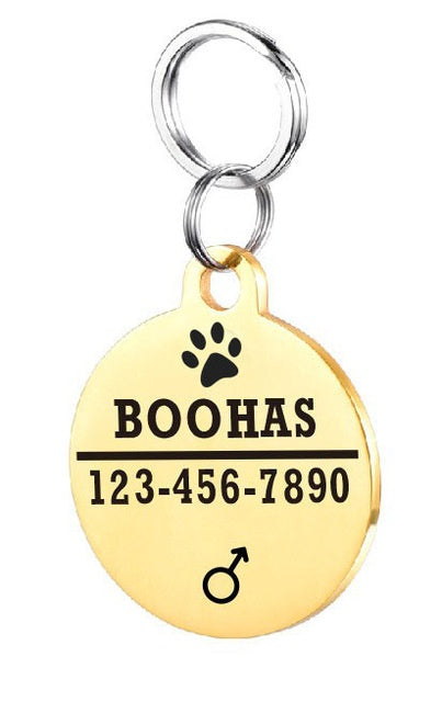 Personalized Dog ID Tag Stainless Steel Pet ID Tag