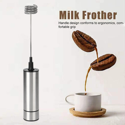 Stainless Steel Coffee Stirrer Mixer Blender Electric Egg Beater Milk Frother Home Kitchen Utensils