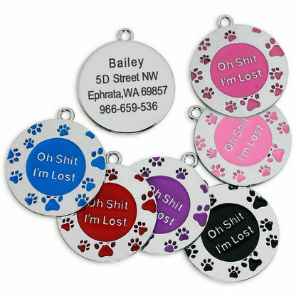 Pet Accessories Pendant Zinc Alloy Anti Loss Lettering