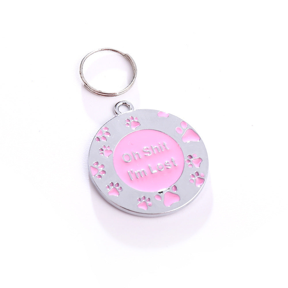 Pet Accessories Pendant Zinc Alloy Anti Loss Lettering