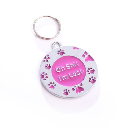 Pet Accessories Pendant Zinc Alloy Anti Loss Lettering