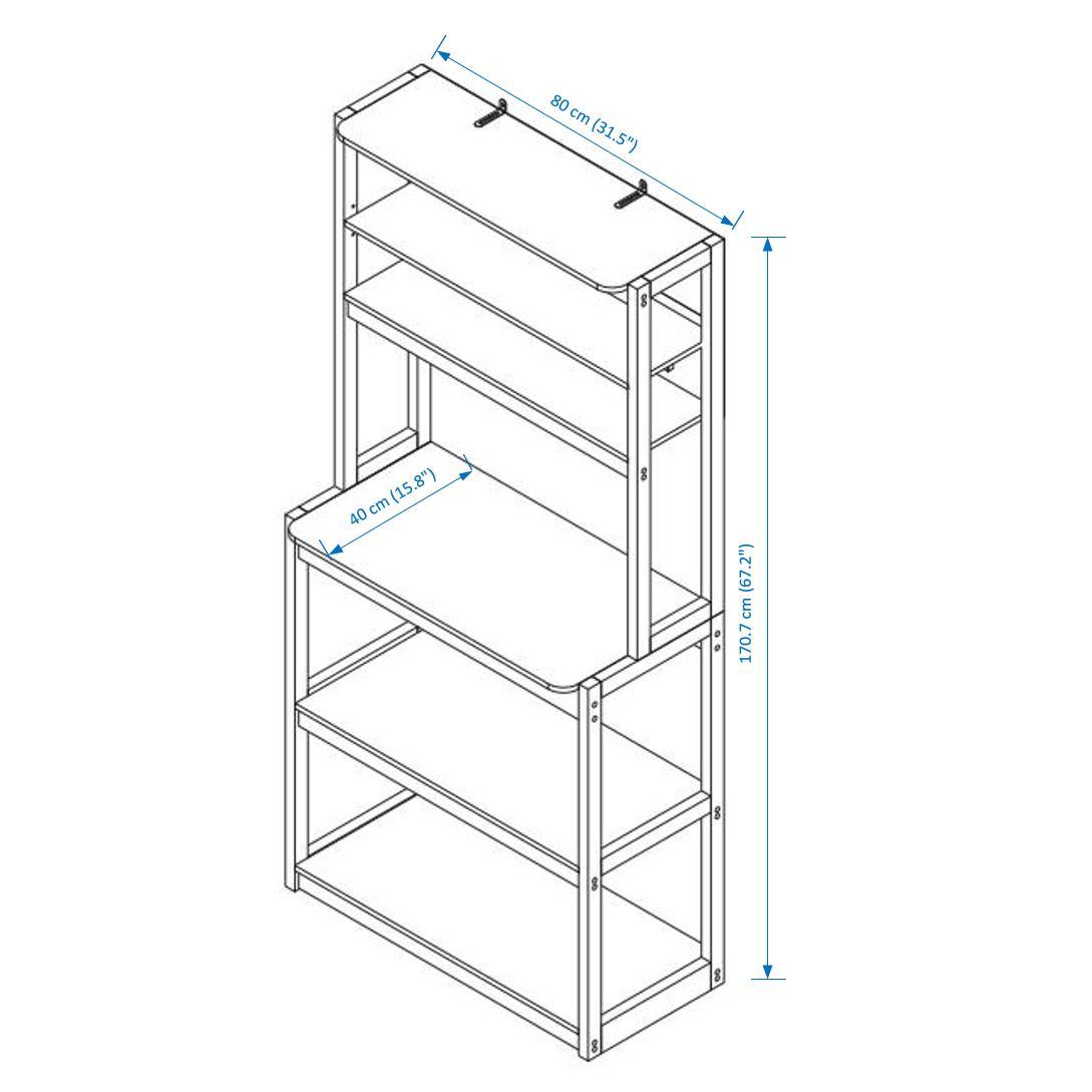 5 Layers Of Package Shelves, Suitable For Kitchen Cabinets, Coffee Bars, Kitchen Shelves, Microwave Racks