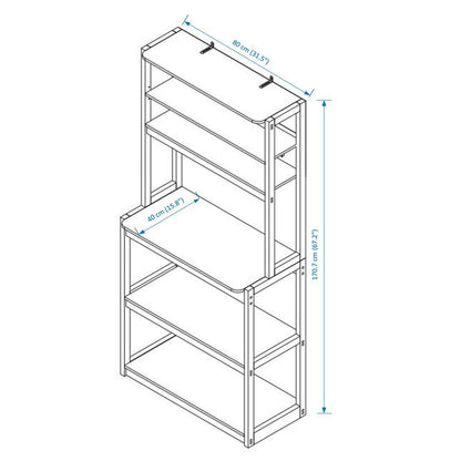 5 Layers Of Package Shelves, Suitable For Kitchen Cabinets, Coffee Bars, Kitchen Shelves, Microwave Racks