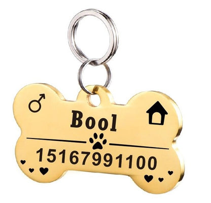 Personalized Dog ID Tag Stainless Steel Pet ID Tag