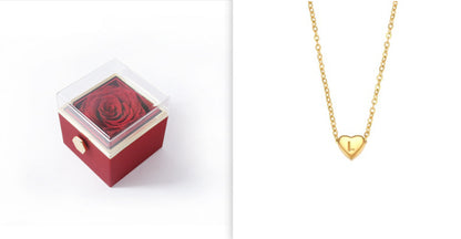 Heart Initial Gold Necklace