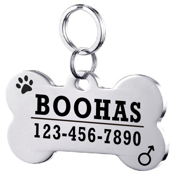 Personalized Dog ID Tag Stainless Steel Pet ID Tag