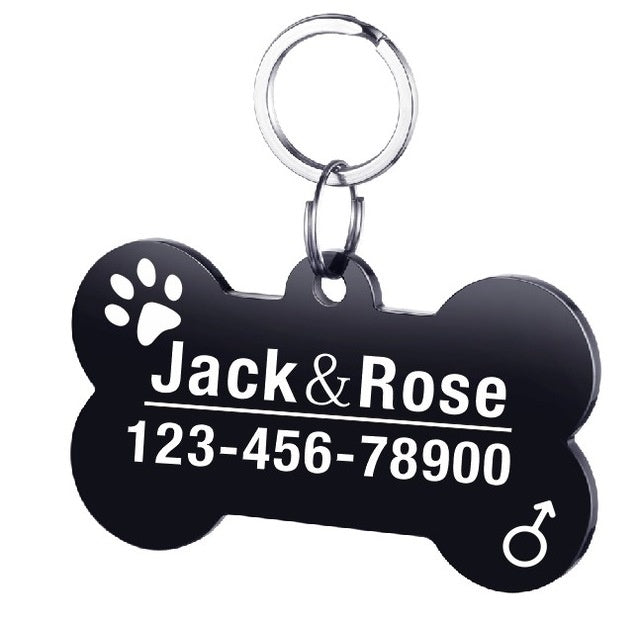 Personalized Dog ID Tag Stainless Steel Pet ID Tag