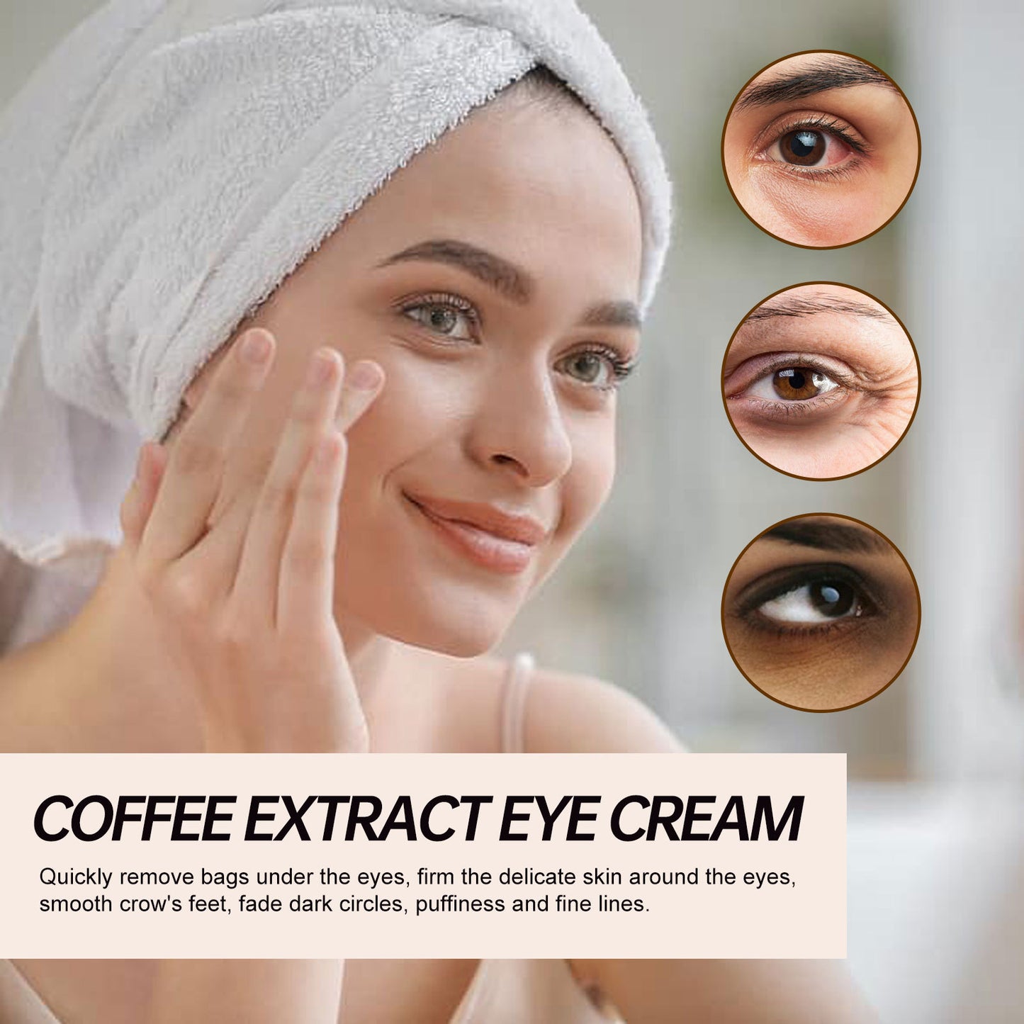 Jaysuing Coffee Firming Eye Cream Firming & Moisturizing Eye Cream For Fine Lines & Dark Circles