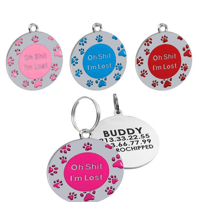 Pet Accessories Pendant Zinc Alloy Anti Loss Lettering