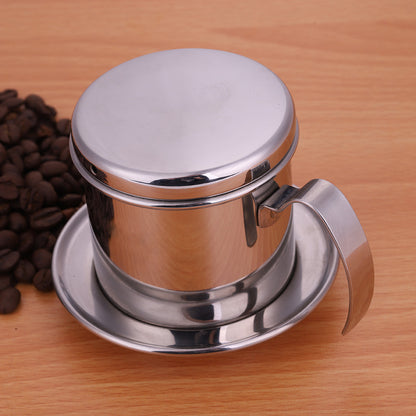 Stainless Steel Cup Vietnamese Coffee Drip Filter Maker Infuser Home Sliver