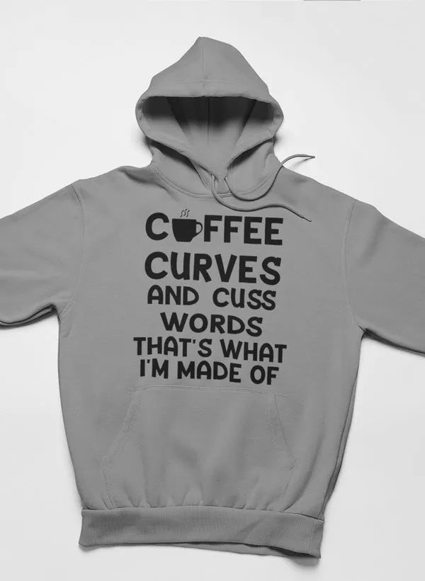 Coffee Curves & Cuss Words Hoodie