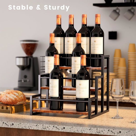 3 Tiers Of 12 Bottle Storage Racks For Syrup, Wine, Spices From The Kitchen Coffee Station - Forbidden To Sell Platform - Temu, No Delivery On Weekends